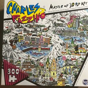 🧩 300 Large piece New, Factory Sealed Charles Fazzino “Essence of Switzerland.